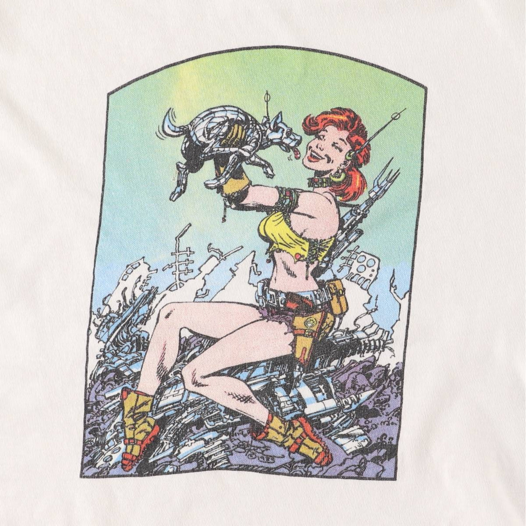 Vintage women's printed T-shirt, size M unclear white type Vintage Second Hand
