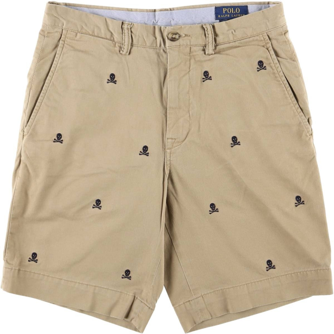 Ralph Lauren POLO RALPH LAUREN STRETCH CLASSIC FIT Chino Shorts, Women's XL (W31) cotton Beige type Vintage Second Hand