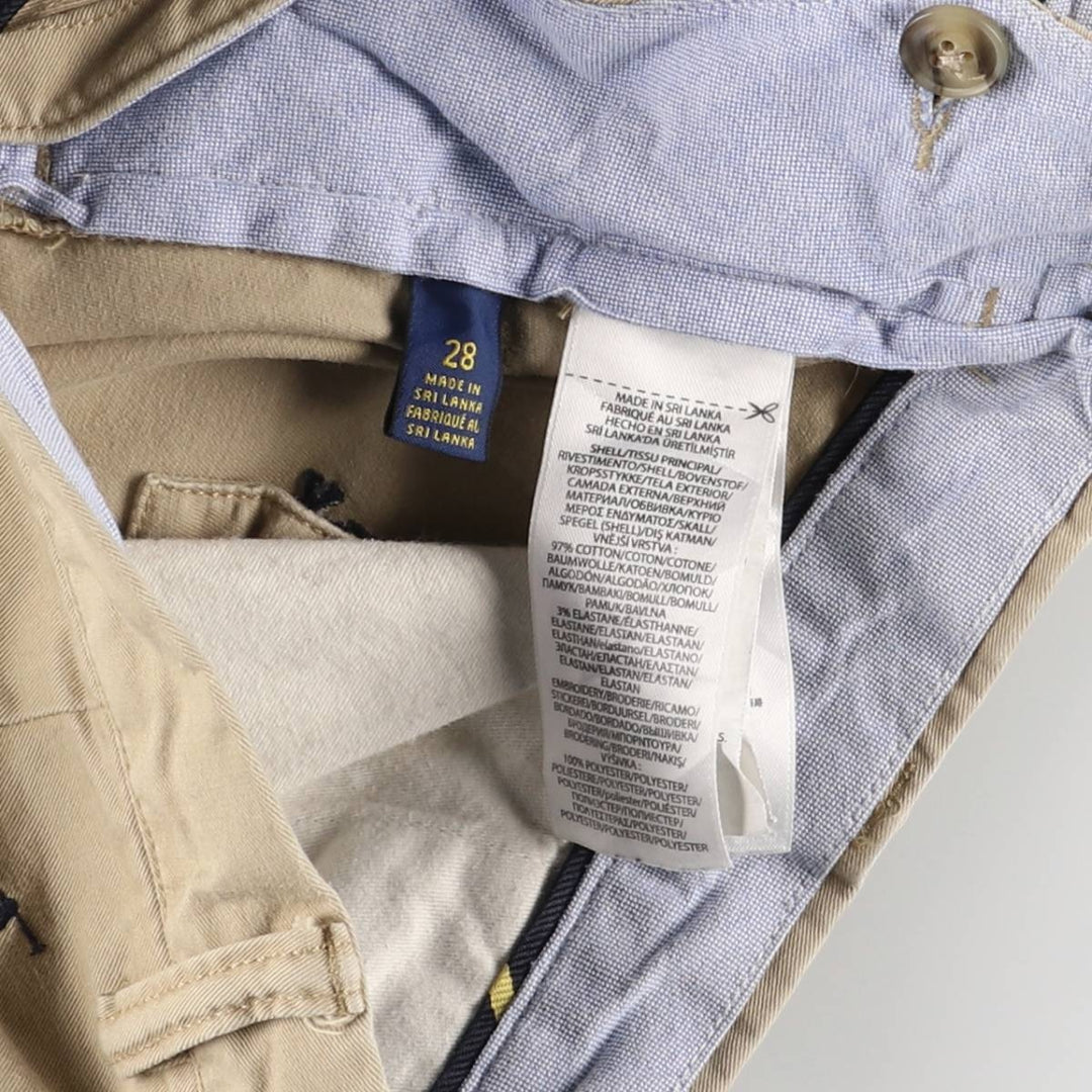 Ralph Lauren POLO RALPH LAUREN STRETCH CLASSIC FIT Chino Shorts, Women's XL (W31) cotton Beige type Vintage Second Hand