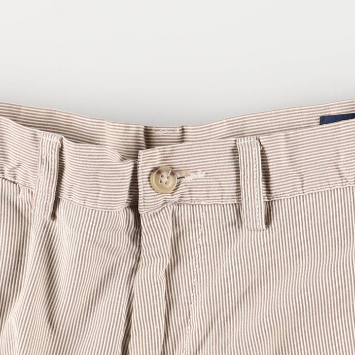 Ralph Lauren Classic Fit 6" Striped Cotton Shorts, Women's XL (W32) cotton white type Vintage Second Hand