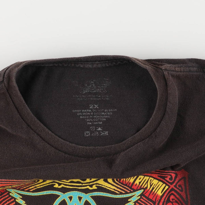 AEROSMITH Aerosmith Band T-Shirt, Men's XXL cotton Charcoal Vintage Second Hand
