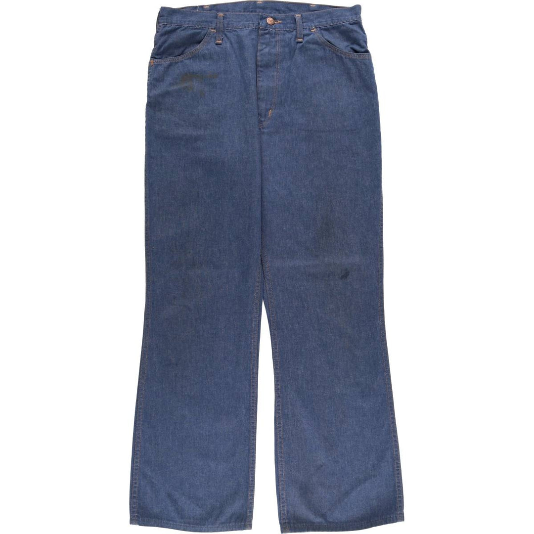 Vintage 1980'S Wrangler Flare-Cut Denim Pants, Women's, Size XXL (W34) unclear blue type Vintage Second Hand