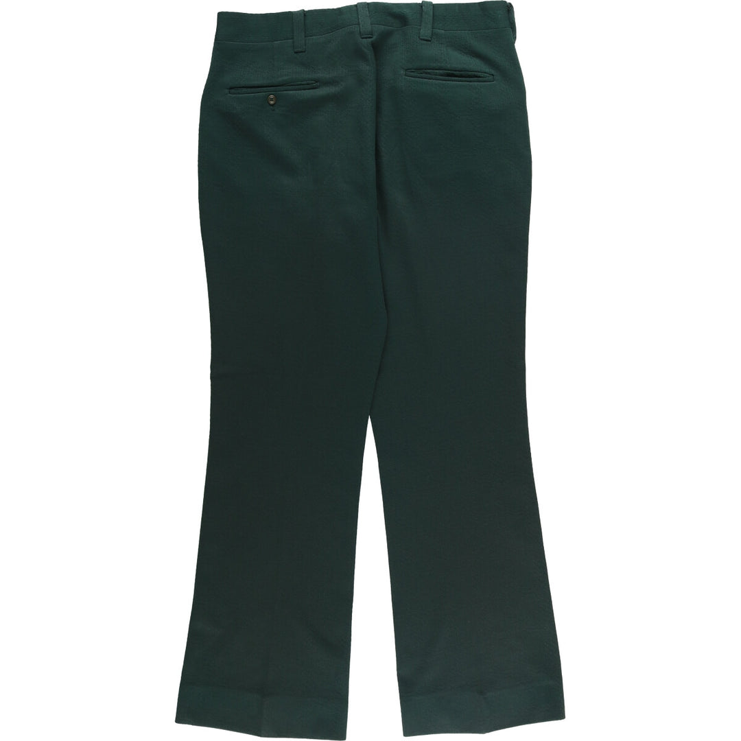 Vintage 70s-80'S Haggar slacks flared pants, men's size W34 unclear Green type dark green Vintage Second Hand