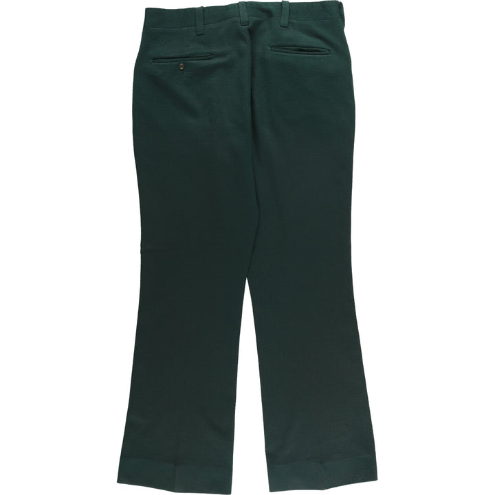 Vintage 70s-80'S Haggar slacks flared pants, men's size W34 unclear Green type dark green Vintage Second Hand