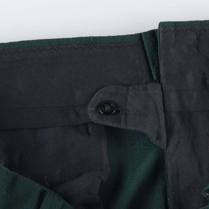 Vintage 70s-80'S Haggar slacks flared pants, men's size W34 unclear Green type dark green Vintage Second Hand