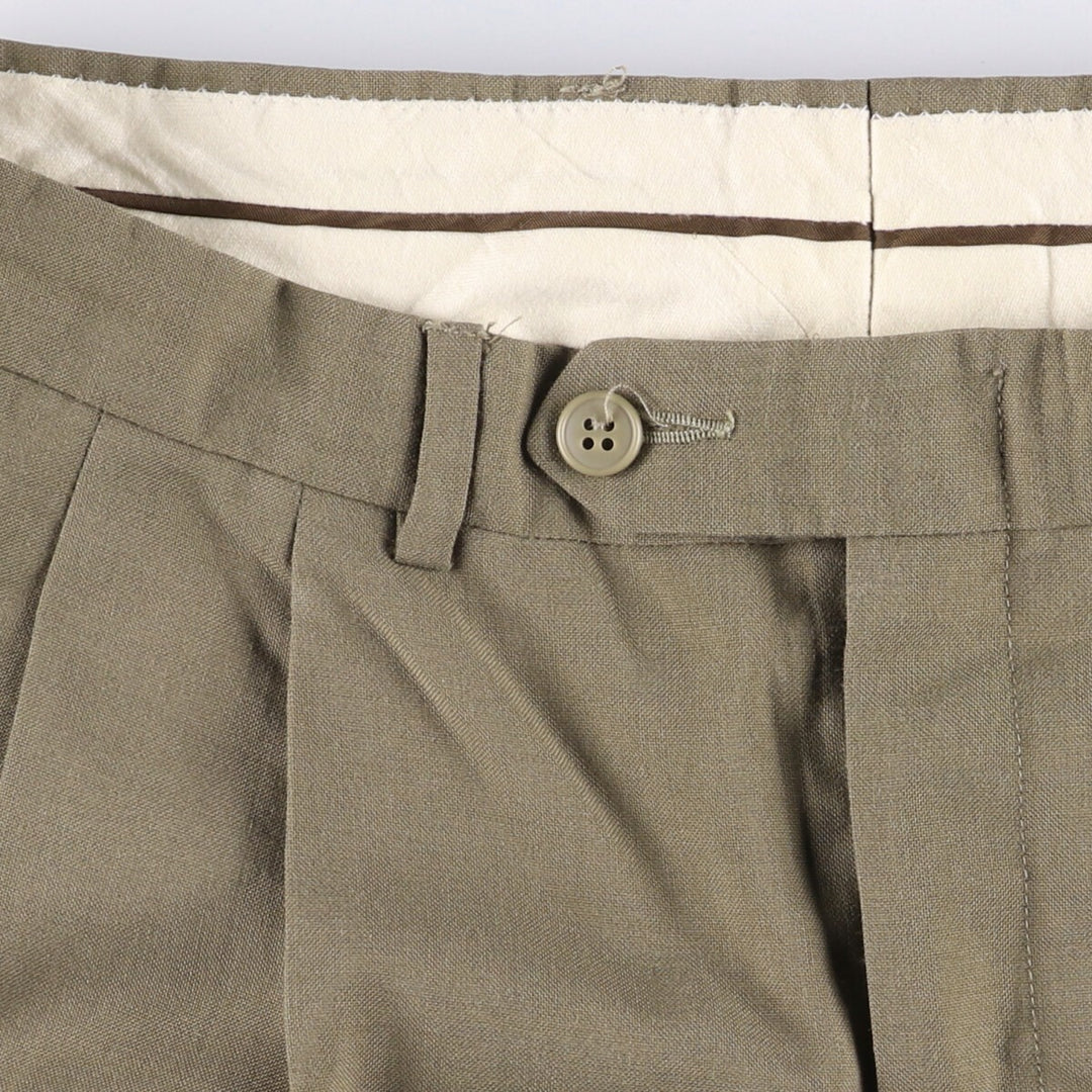 Vintage Rafael two-pleat slacks, made in Italy, men's size W32. unclear gray type Vintage Second Hand
