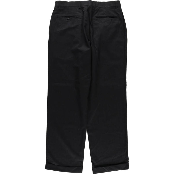 JOS.A.BANK Traveler's Collection Two-pleat Wool Pants, Men's Size 34 wool black type Vintage Second Hand