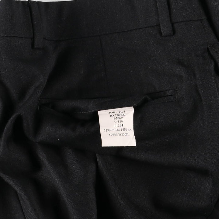 JOS.A.BANK Traveler's Collection Two-pleat Wool Pants, Men's Size 34 wool black type Vintage Second Hand