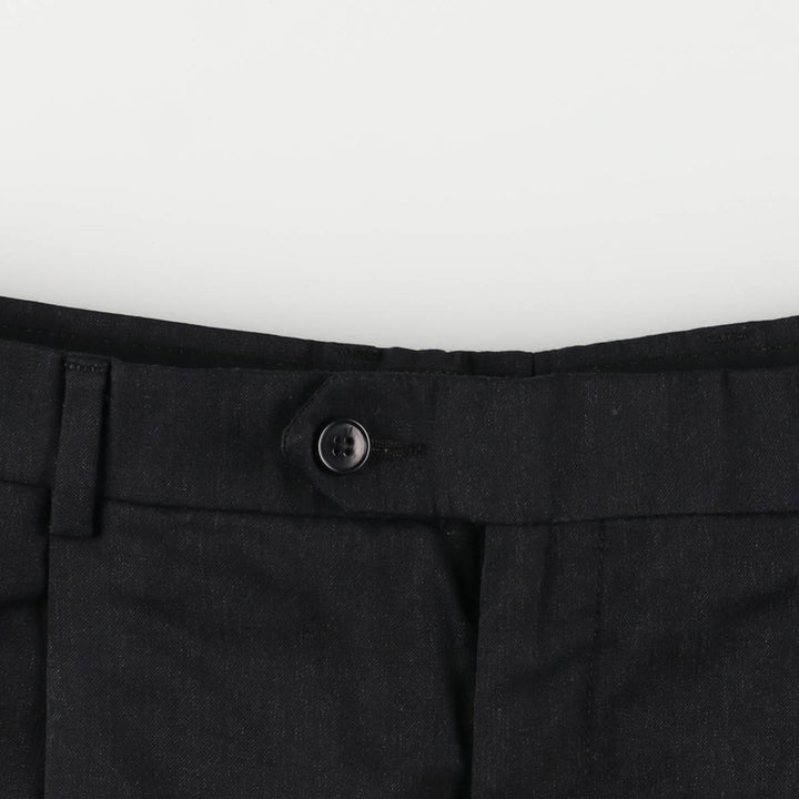 JOS.A.BANK Traveler's Collection Two-pleat Wool Pants, Men's Size 34 wool black type Vintage Second Hand