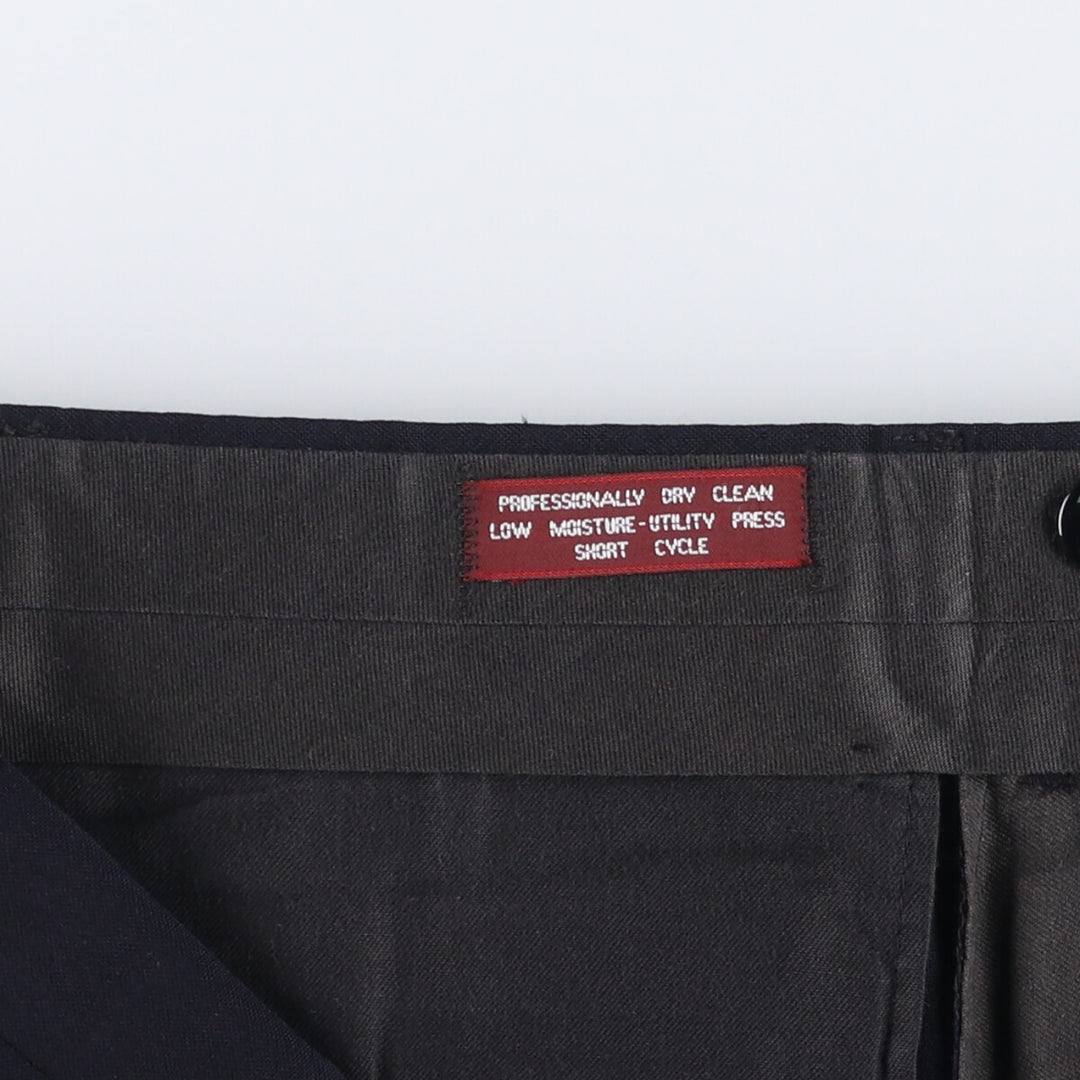 80s-90'S Jos. A. Bank EXECUTIVE COLLECTION Two-pleat Wool Pants, Made in USA, Men's Size W34 wool navy blue type Vintage Second Hand