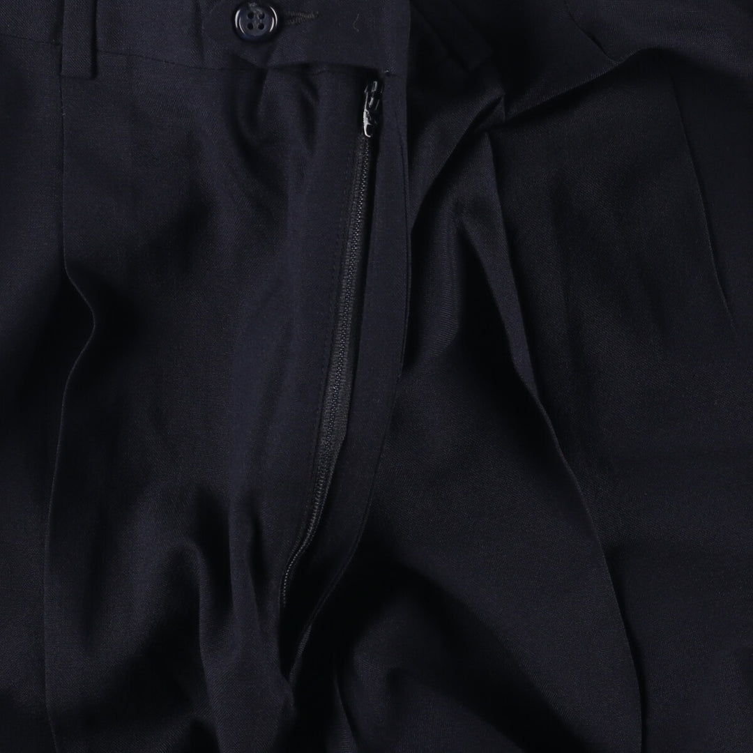 80s-90'S Jos. A. Bank EXECUTIVE COLLECTION Two-pleat Wool Pants, Made in USA, Men's Size W34 wool navy blue type Vintage Second Hand