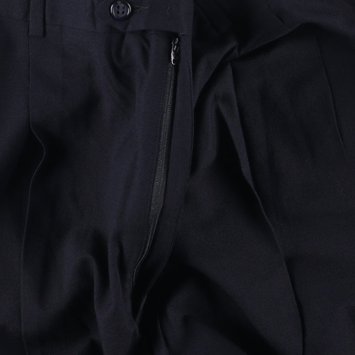 80s-90'S Jos. A. Bank EXECUTIVE COLLECTION Two-pleat Wool Pants, Made in USA, Men's Size W34 wool navy blue type Vintage Second Hand