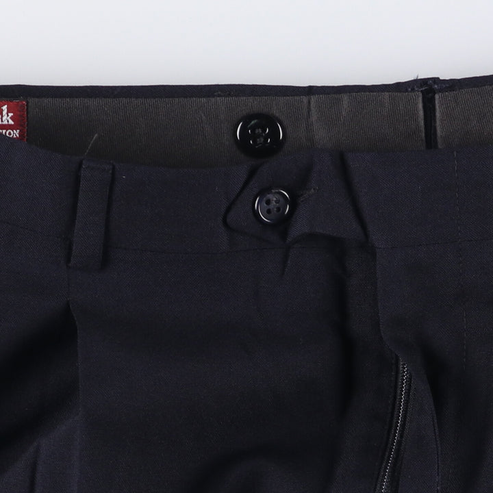 80s-90'S Jos. A. Bank EXECUTIVE COLLECTION Two-pleat Wool Pants, Made in USA, Men's Size W34 wool navy blue type Vintage Second Hand