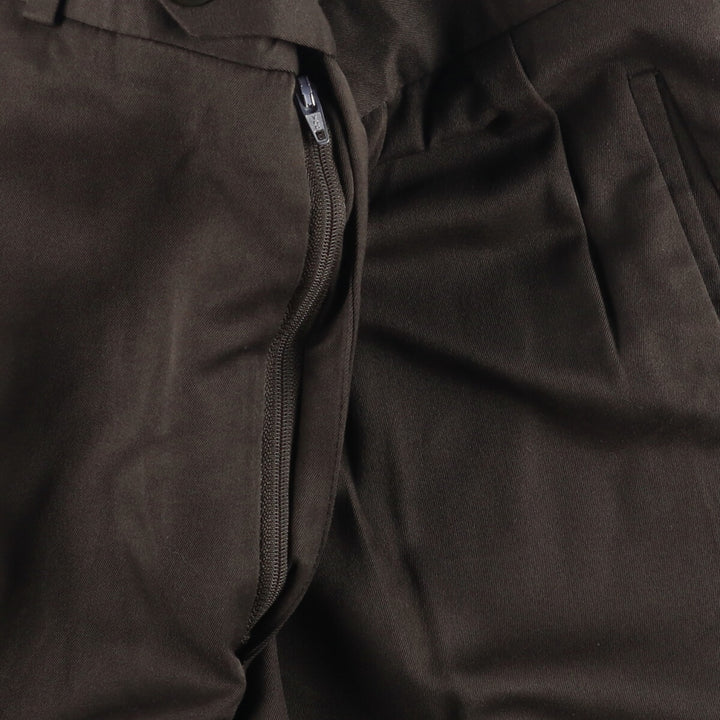 Vintage 90'S BRANDINI two-pleat slacks, made in Canada, men's size W32. polyester brown type Vintage Second Hand