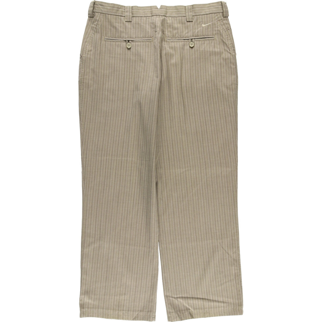 Nike Golf Stripe Pattern Wool Pants, Men's Size W34 wool Beige type Vintage Second Hand