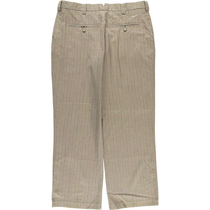 Nike Golf Stripe Pattern Wool Pants, Men's Size W34 wool Beige type Vintage Second Hand