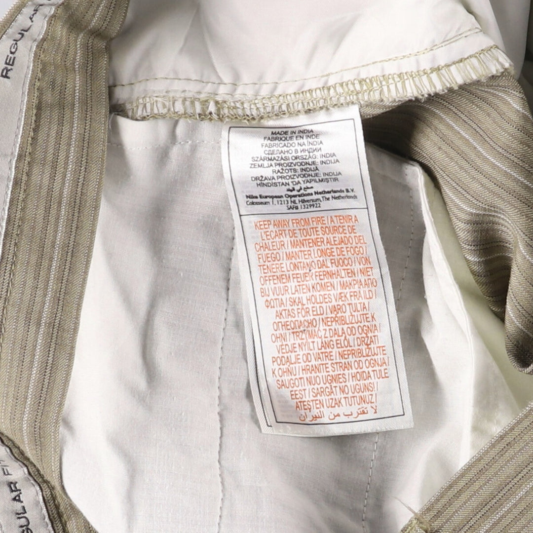 Nike Golf Stripe Pattern Wool Pants, Men's Size W34 wool Beige type Vintage Second Hand