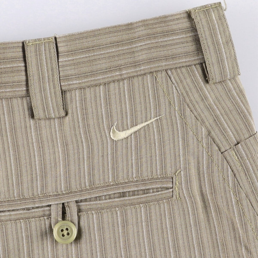 Nike Golf Stripe Pattern Wool Pants, Men's Size W34 wool Beige type Vintage Second Hand