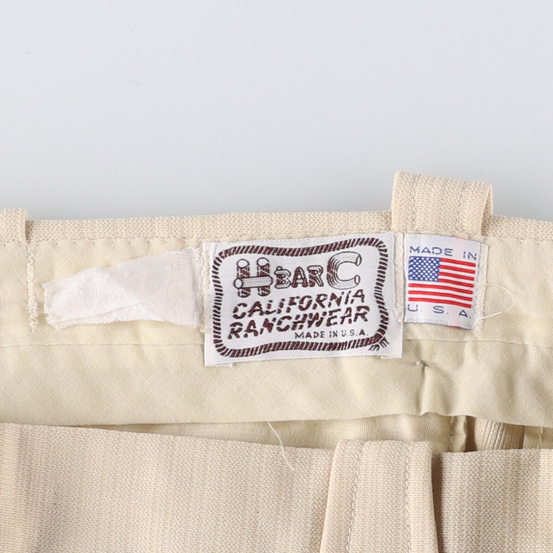 Vintage 1980'S H BAR C Flare Pants, Made in USA, Men's, Size W33 unclear unbleached Vintage Second Hand