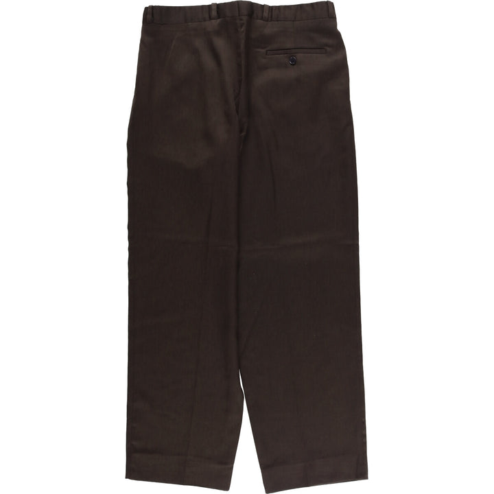 Pierre Cardin Paris two-pleat wool pants and slacks, made in Spain, men's size W34, vintage wool brown type Vintage Second Hand
