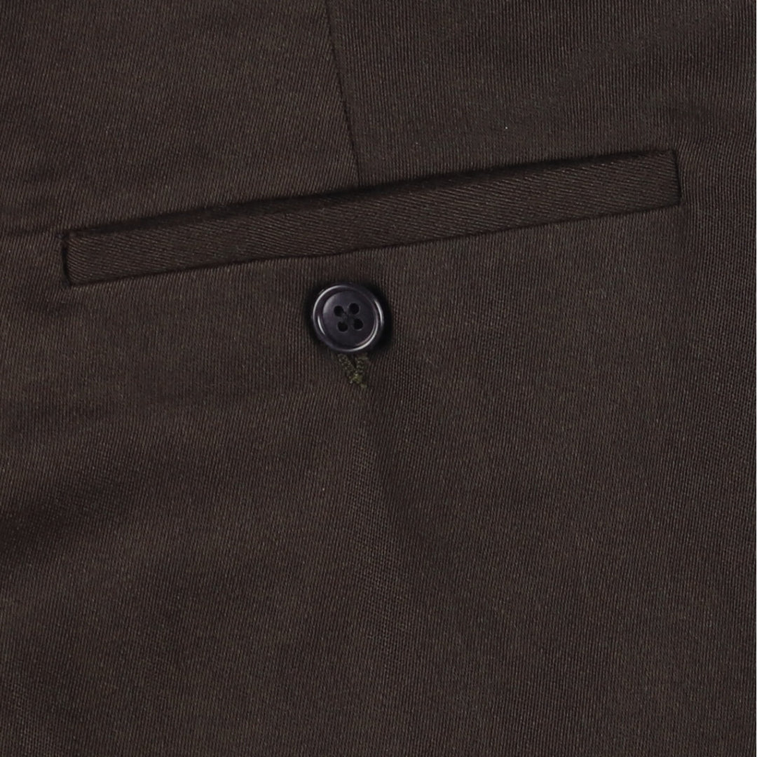 Pierre Cardin Paris two-pleat wool pants and slacks, made in Spain, men's size W34, vintage wool brown type Vintage Second Hand