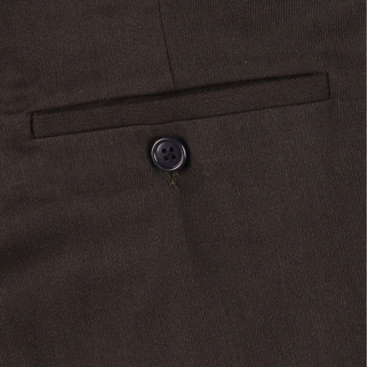Pierre Cardin Paris two-pleat wool pants and slacks, made in Spain, men's size W34, vintage wool brown type Vintage Second Hand