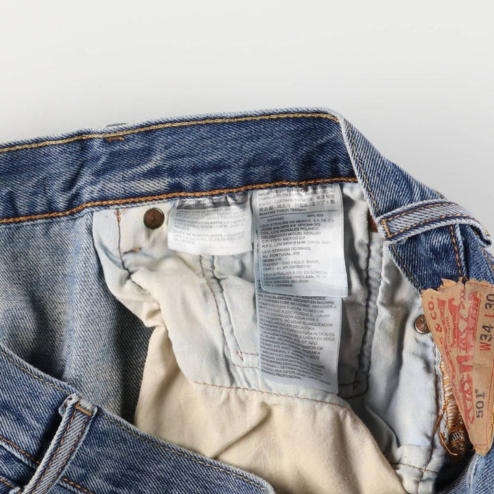 Levi's 501 straight denim pants for men, size W35 cotton blue type Vintage Second Hand