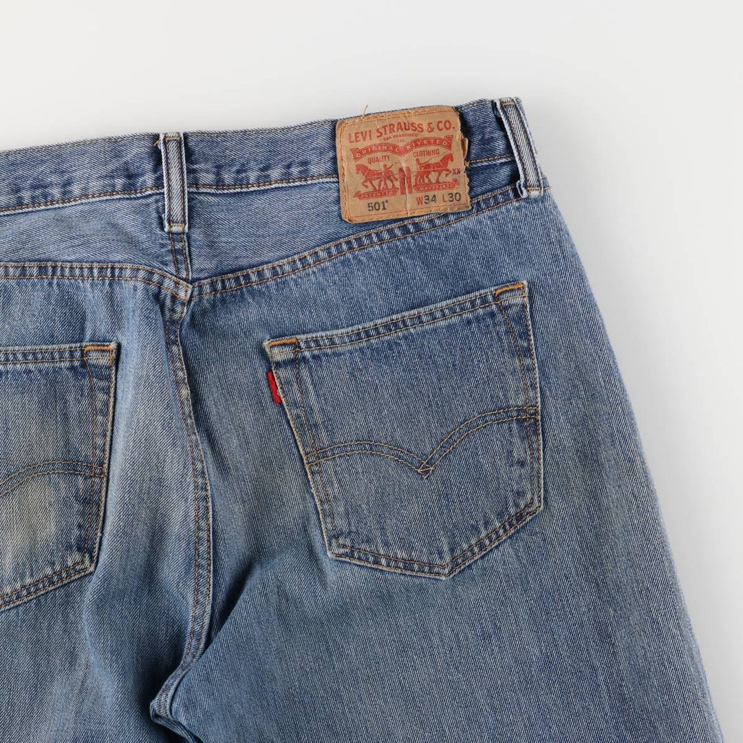 Levi's 501 straight denim pants for men, size W35 cotton blue type Vintage Second Hand