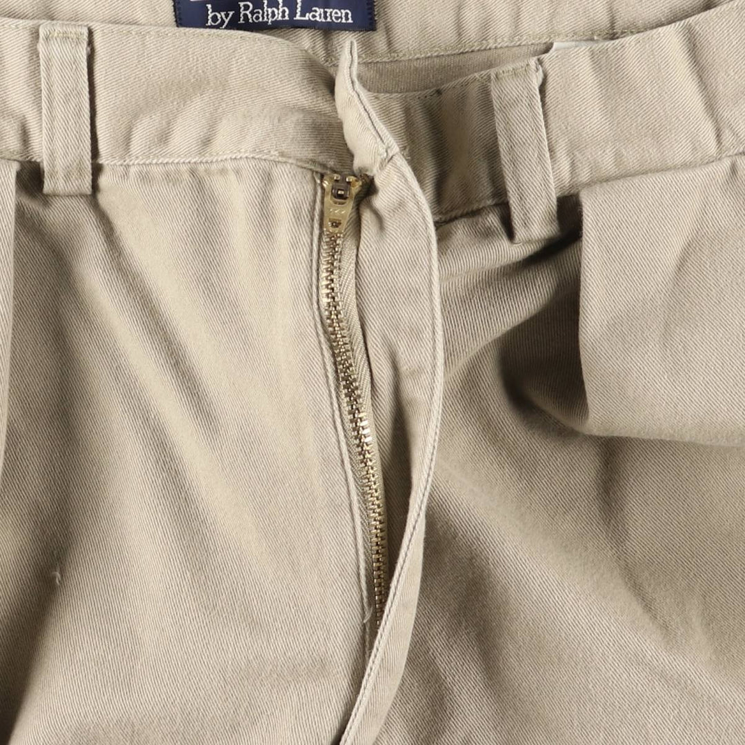 Ralph Lauren POLO by Ralph Lauren Two-pleat Chino Shorts, Men's Size W34 cotton Beige type Vintage Second Hand