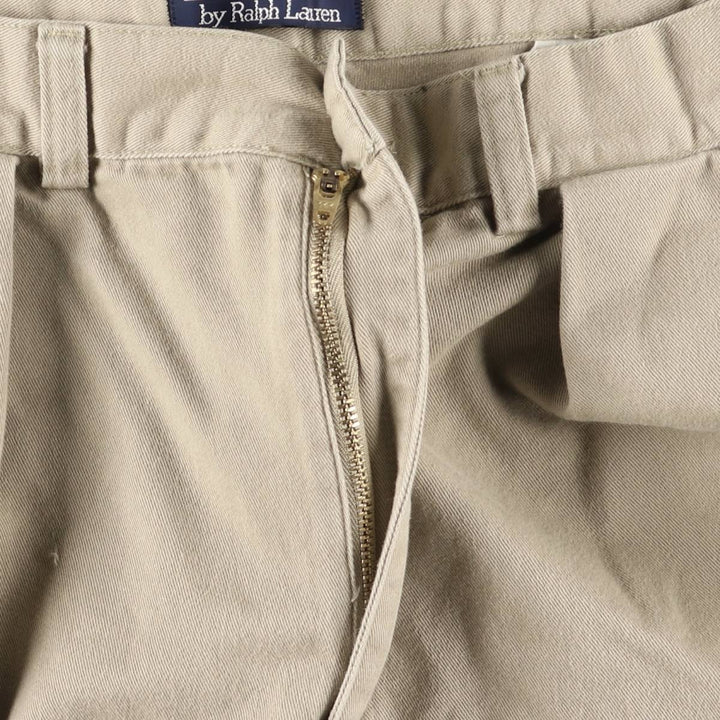 Ralph Lauren POLO by Ralph Lauren Two-pleat Chino Shorts, Men's Size W34 cotton Beige type Vintage Second Hand