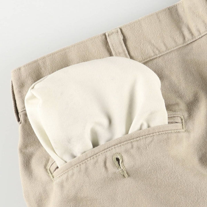 Ralph Lauren POLO by Ralph Lauren Two-pleat Chino Shorts, Men's Size W34 cotton Beige type Vintage Second Hand
