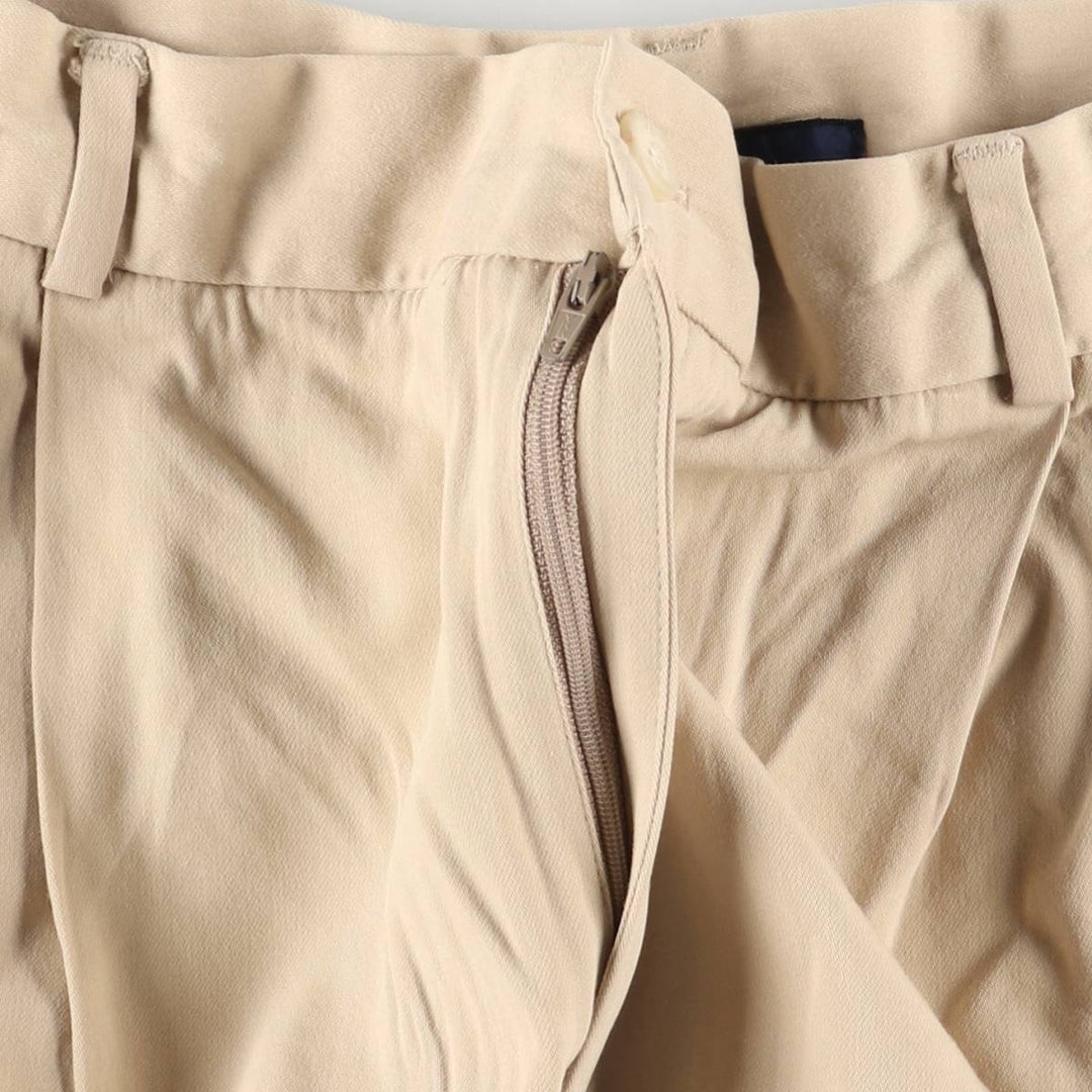 Ralph Lauren two-pleat cotton slacks, made in the USA, women's size L (w28). cotton Beige type Vintage Second Hand