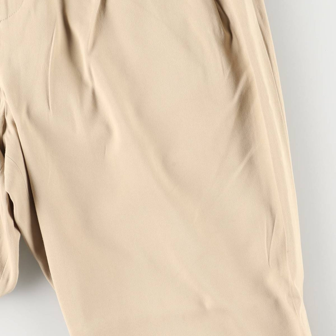 Ralph Lauren two-pleat cotton slacks, made in the USA, women's size L (w28). cotton Beige type Vintage Second Hand