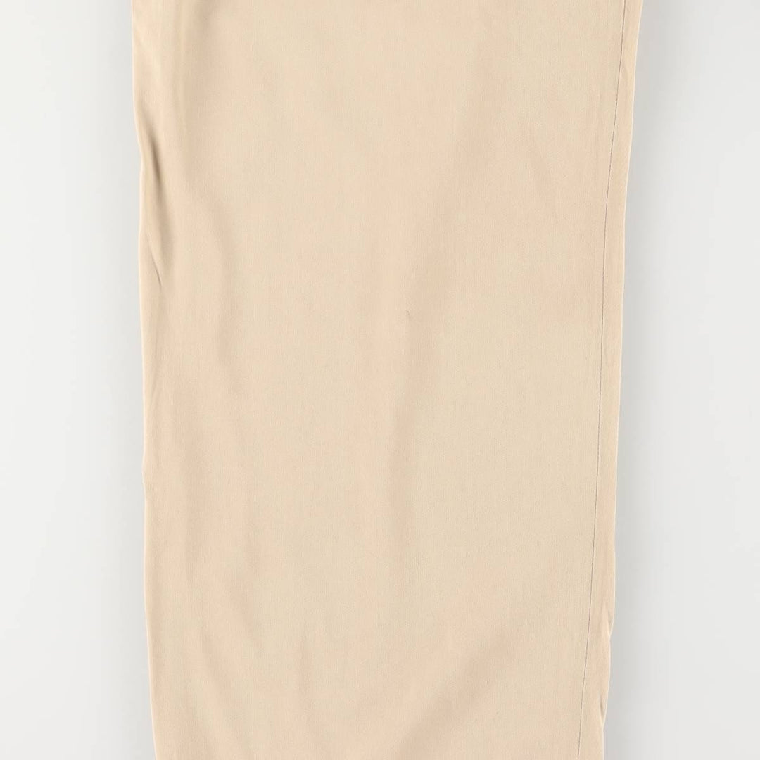 Ralph Lauren two-pleat cotton slacks, made in the USA, women's size L (w28). cotton Beige type Vintage Second Hand