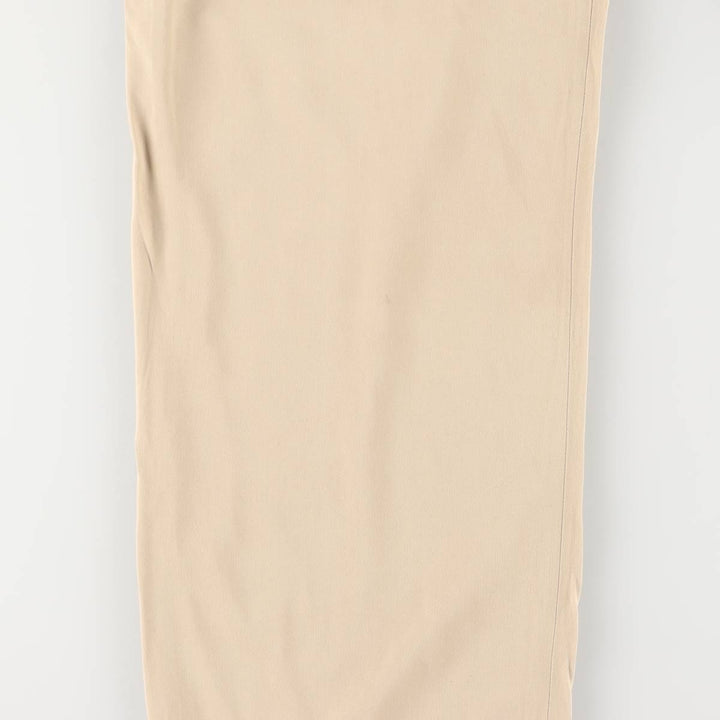 Ralph Lauren two-pleat cotton slacks, made in the USA, women's size L (w28). cotton Beige type Vintage Second Hand