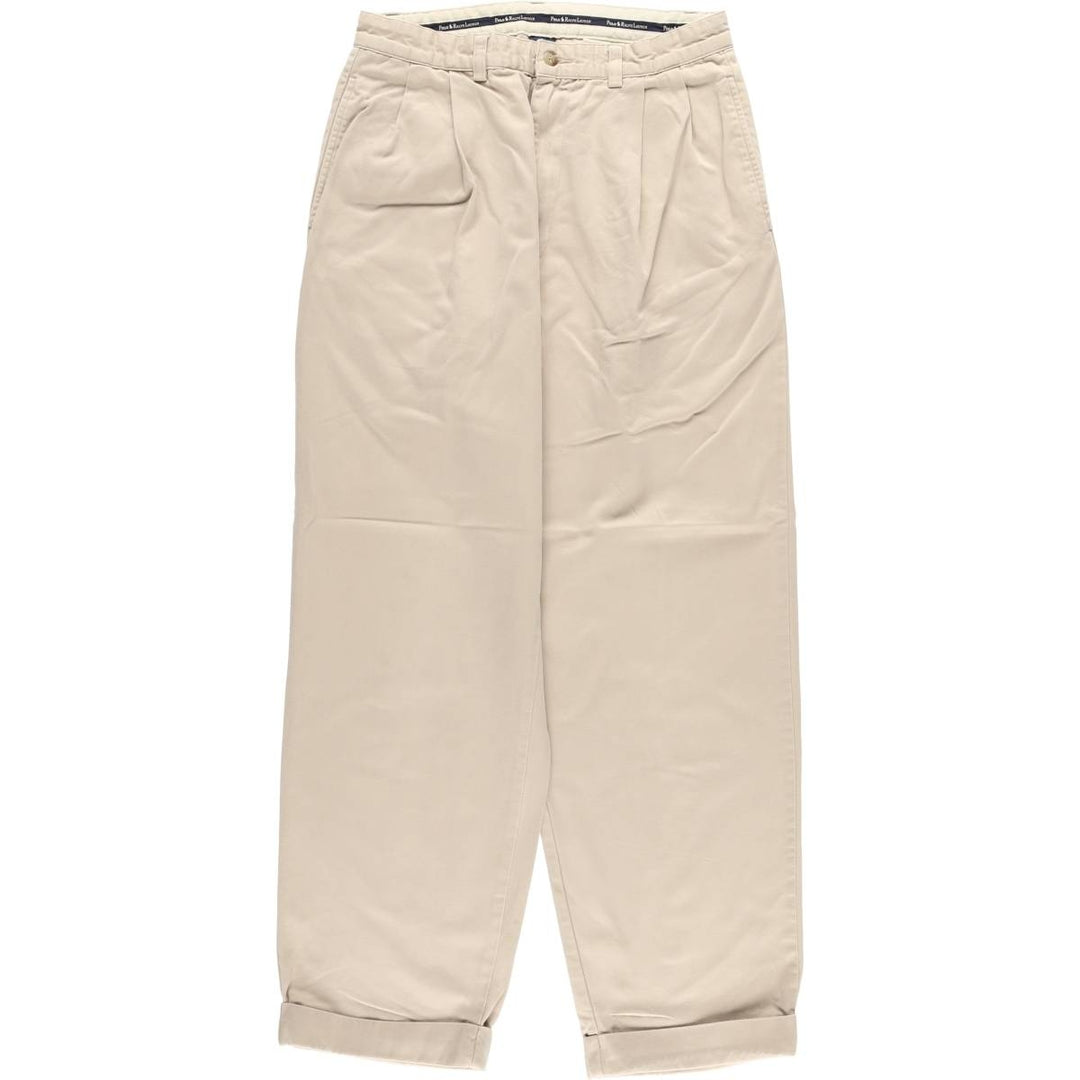 Ralph Lauren Polo Ralph Lauren Two-pleat Chino Pants Men's W30 cotton Beige type Vintage Second Hand