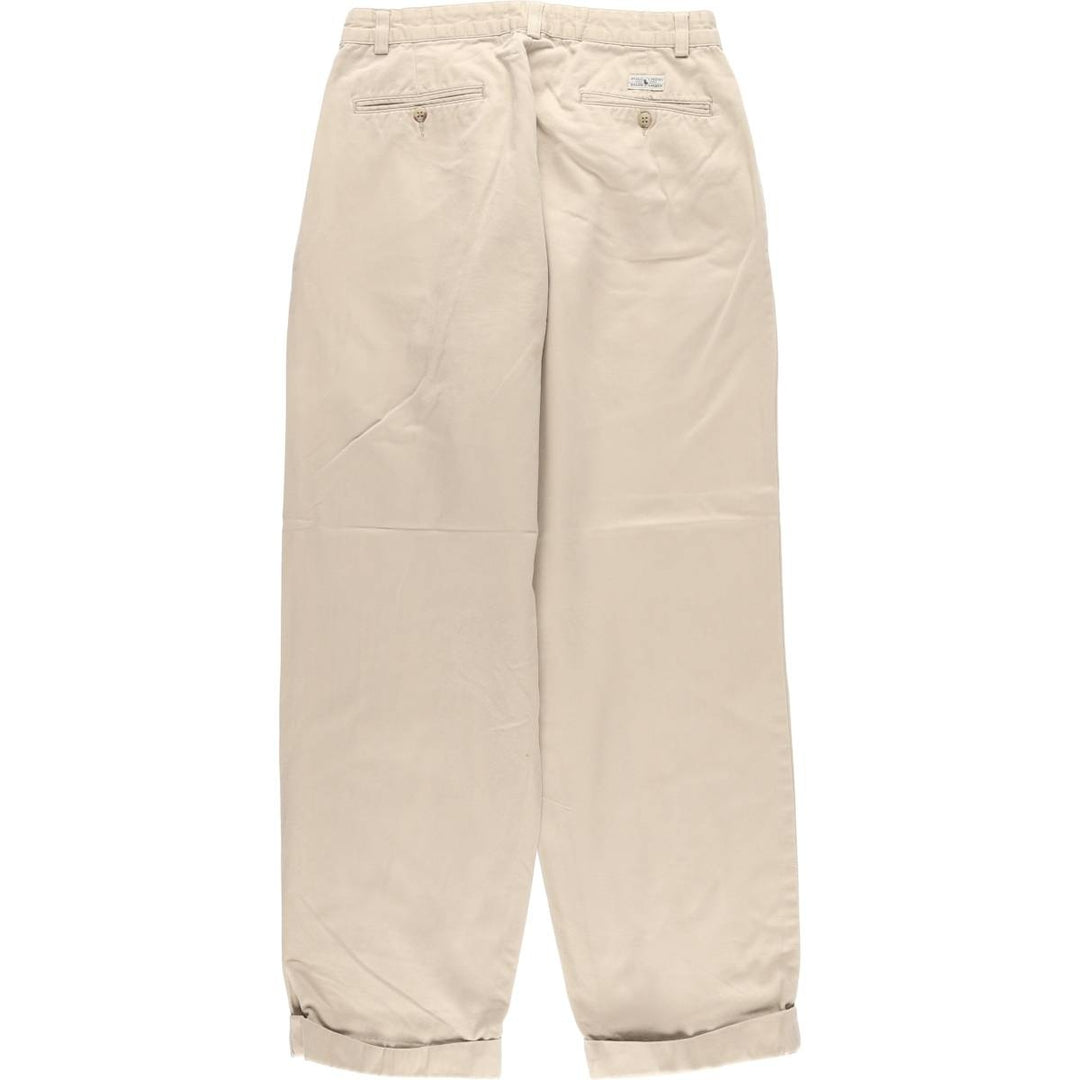 Ralph Lauren Polo Ralph Lauren Two-pleat Chino Pants Men's W30 cotton Beige type Vintage Second Hand