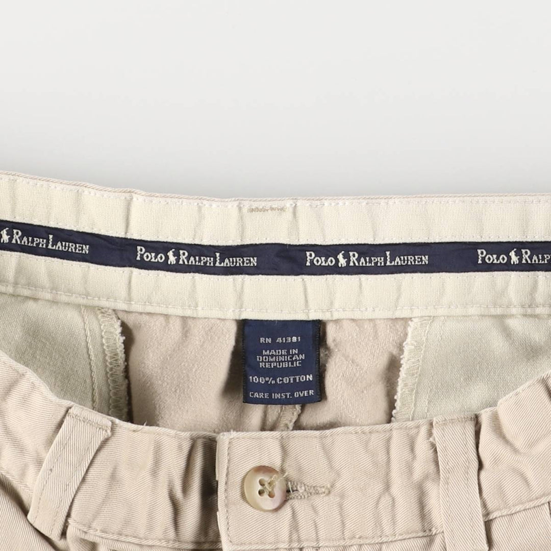 Ralph Lauren Polo Ralph Lauren Two-pleat Chino Pants Men's W30 cotton Beige type Vintage Second Hand