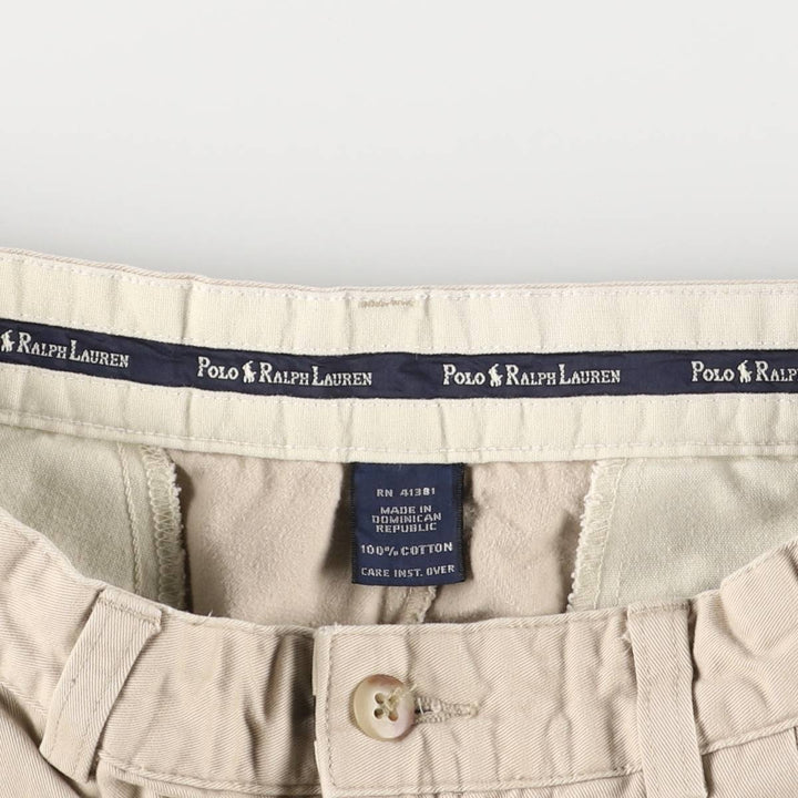 Ralph Lauren Polo Ralph Lauren Two-pleat Chino Pants Men's W30 cotton Beige type Vintage Second Hand