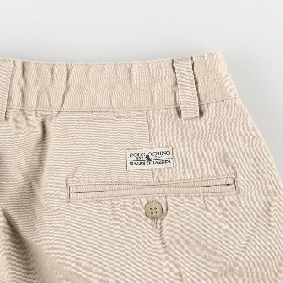 Ralph Lauren Polo Ralph Lauren Two-pleat Chino Pants Men's W30 cotton Beige type Vintage Second Hand