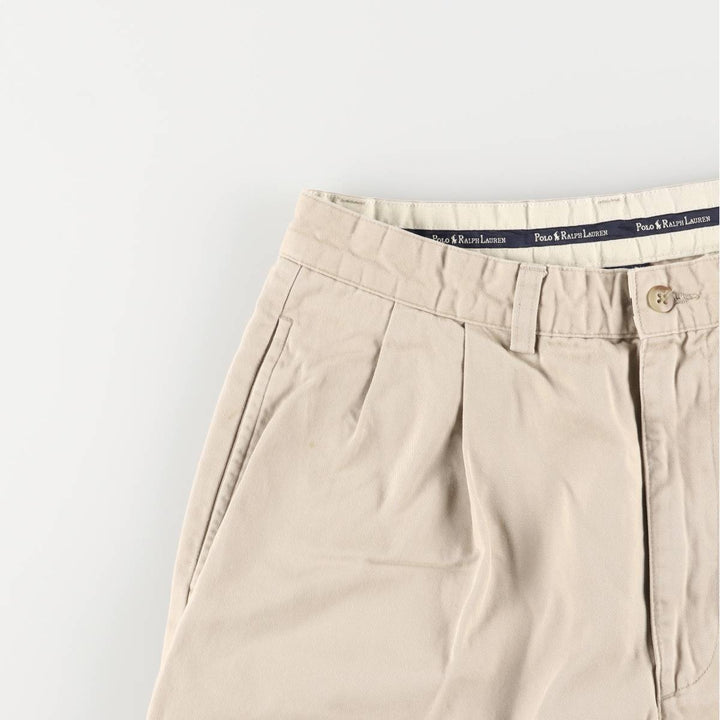 Ralph Lauren Polo Ralph Lauren Two-pleat Chino Pants Men's W30 cotton Beige type Vintage Second Hand