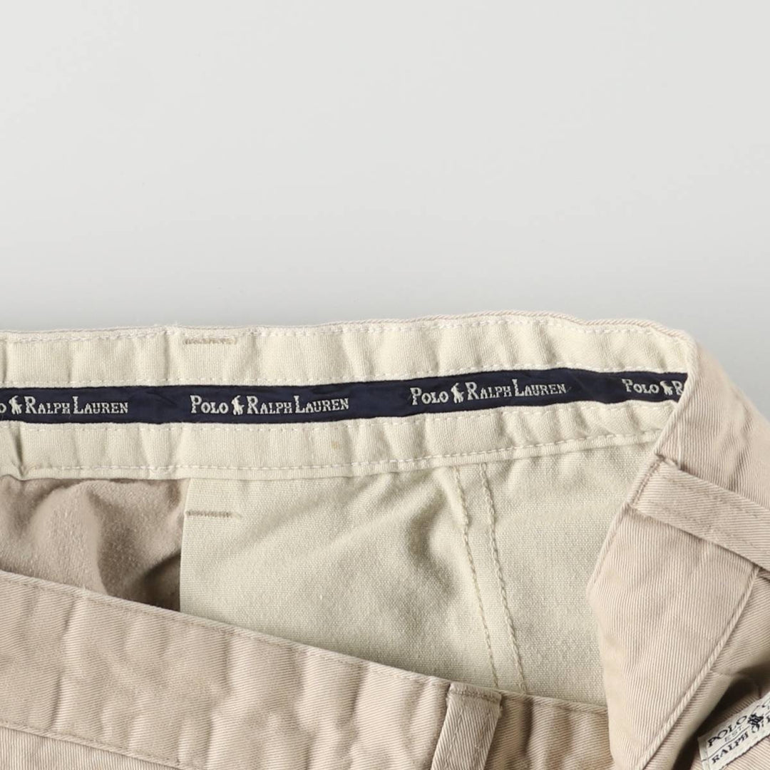 Ralph Lauren Polo Ralph Lauren Two-pleat Chino Pants Men's W30 cotton Beige type Vintage Second Hand
