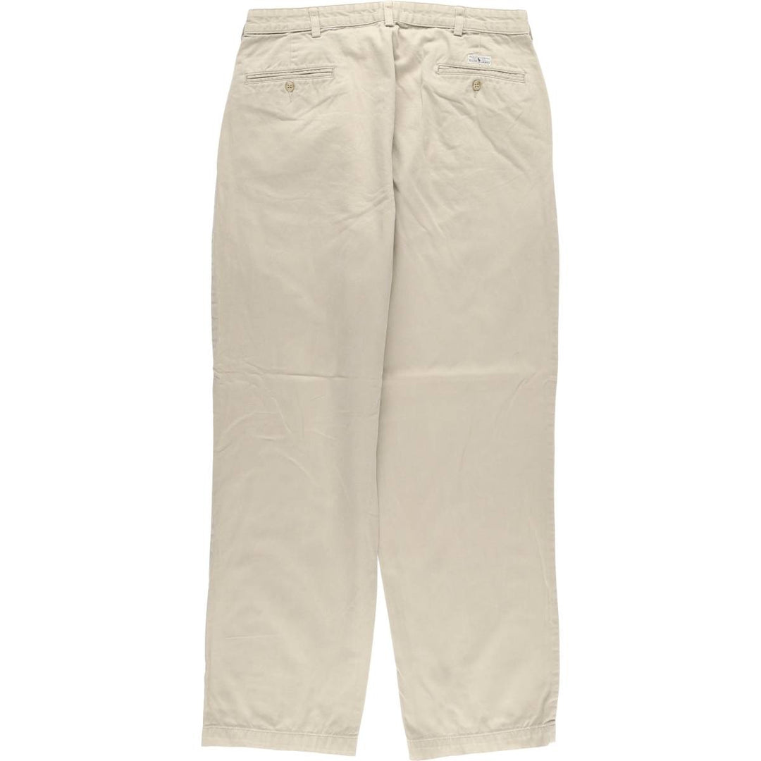 Ralph Lauren Polo Ralph Lauren Two-pleat Chino Pants for Men, W35 cotton Beige type Vintage Second Hand