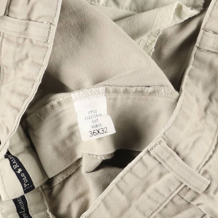 Ralph Lauren Polo Ralph Lauren Two-pleat Chino Pants for Men, W35 cotton Beige type Vintage Second Hand