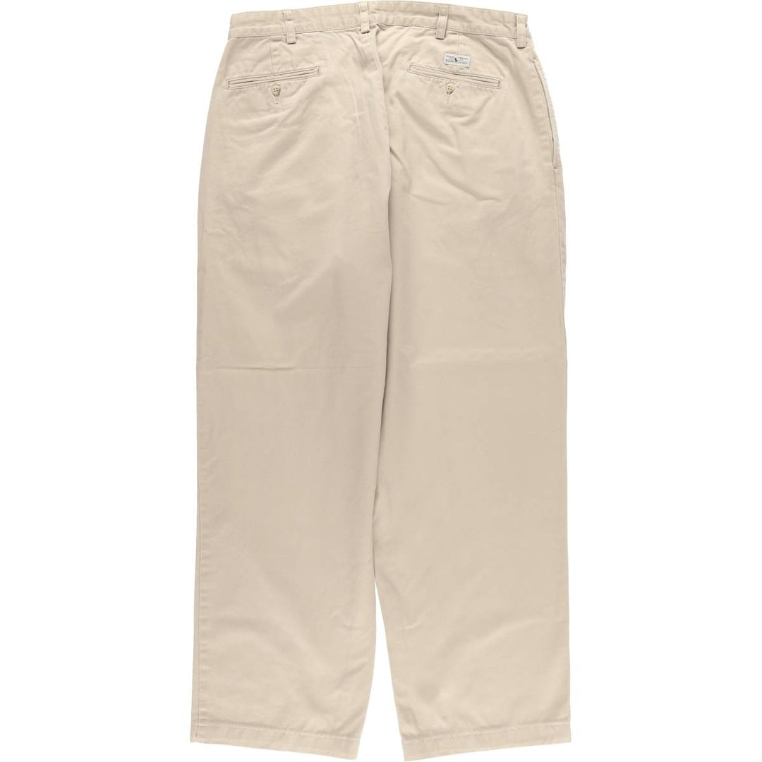 Ralph Lauren Polo Ralph Lauren Two-pleat Chino Pants for Men, W35 cotton Beige type Vintage Second Hand