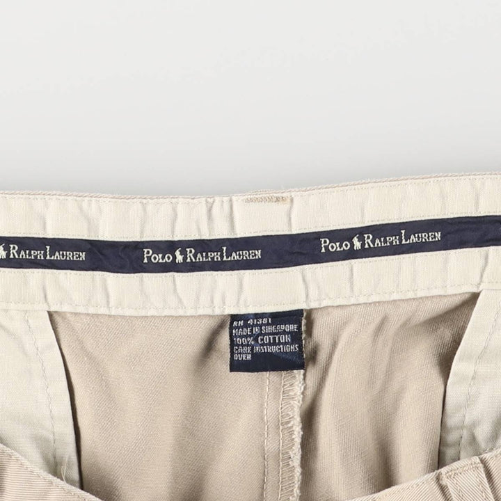 Ralph Lauren Polo Ralph Lauren Two-pleat Chino Pants for Men, W35 cotton Beige type Vintage Second Hand