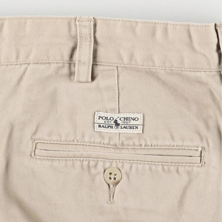 Ralph Lauren Polo Ralph Lauren Two-pleat Chino Pants for Men, W35 cotton Beige type Vintage Second Hand