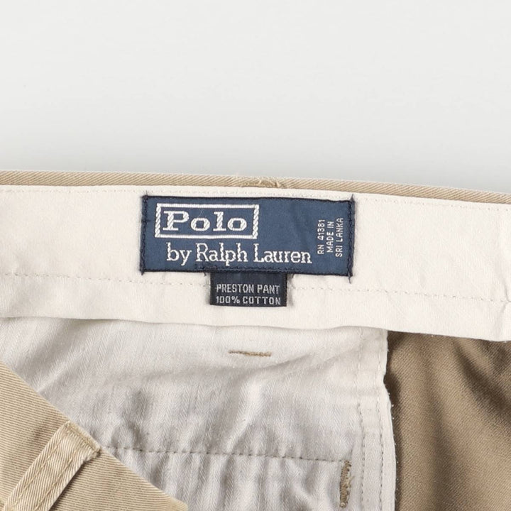 Ralph Lauren POLO by Ralph Lauren PRESTON PANT Chino pants for men, equivalent to w36 cotton Beige type Vintage Second Hand