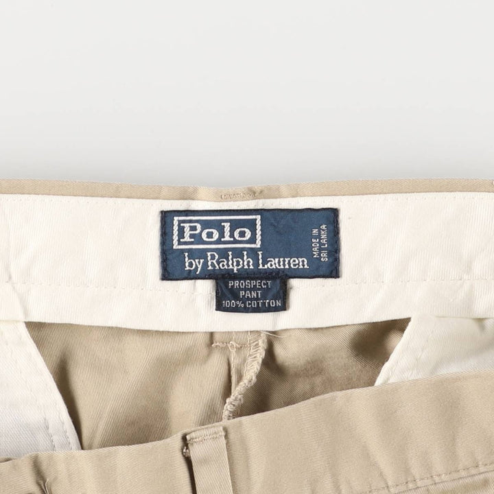 Ralph Lauren POLO by Ralph Lauren PROSPECT PANT Chino pants for men, equivalent to w35 cotton Beige type Vintage Second Hand