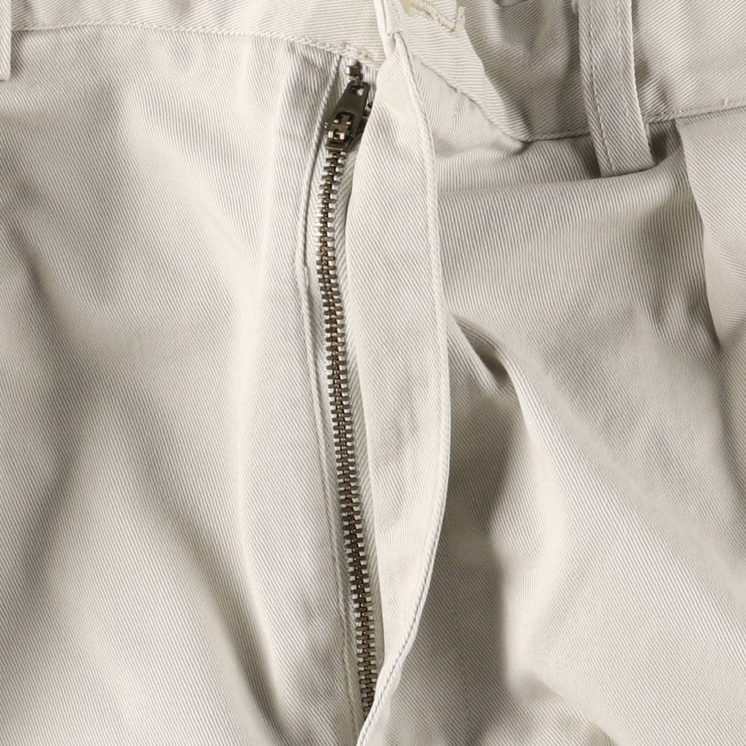 Ralph Lauren POLO by Ralph Lauren ANDREW PANT, two-pleat chino pants, men's, W35 equivalent cotton Beige type Vintage Second Hand